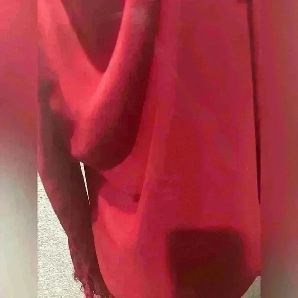 Red HeartSoul Low Back Lace Long Sleeve Sheer Blouse - Picture 5 of 5